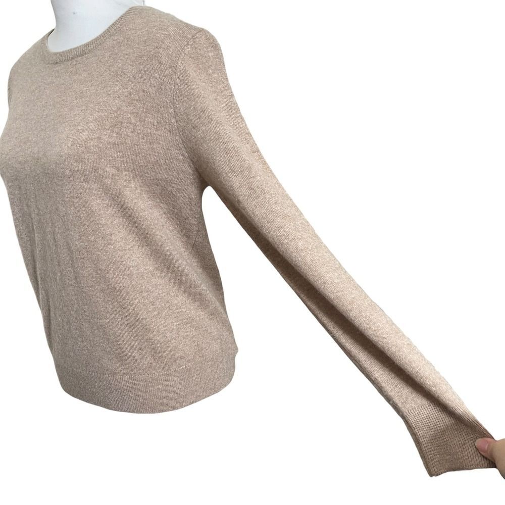 Quince Mongolian Cashmere Crewneck Sweater Women's Small Oatmeal Classic Work - Picture 6 of 9